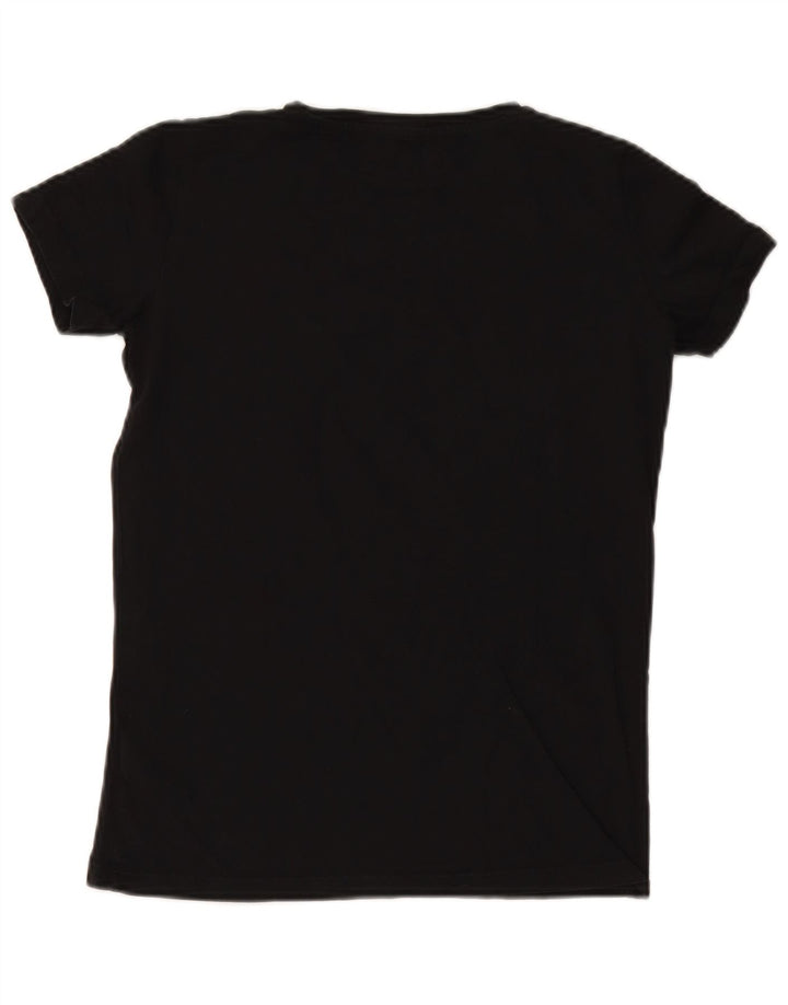 TRUSSARDI JEANS T-Shirt Graphique Oversize Femme UK 2 2XS Noir