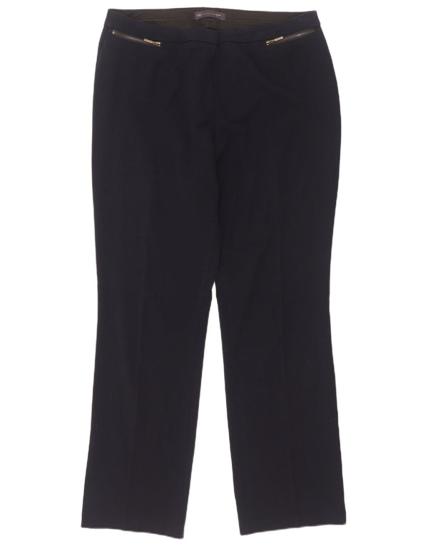 Marks & Spencer Pantalon décontracté pour femme UK 14 Large W34 L31 Bleu marine