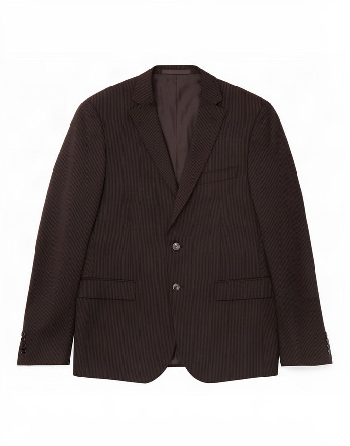 Marks & Spencer Veste blazer à 2 boutons pour homme EU 42 Large Noir à fines rayures