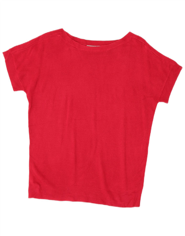 Marks & Spencer Pull col bateau pour femme UK 12 Rouge moyen