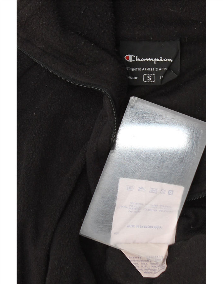Champion Pull polaire à col zippé pour homme Petit Noir Polyester