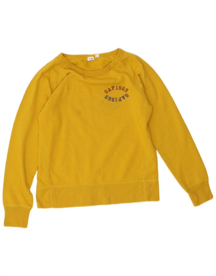 Gap Sweat-shirt pour femme UK 10 Small Jaune Coton