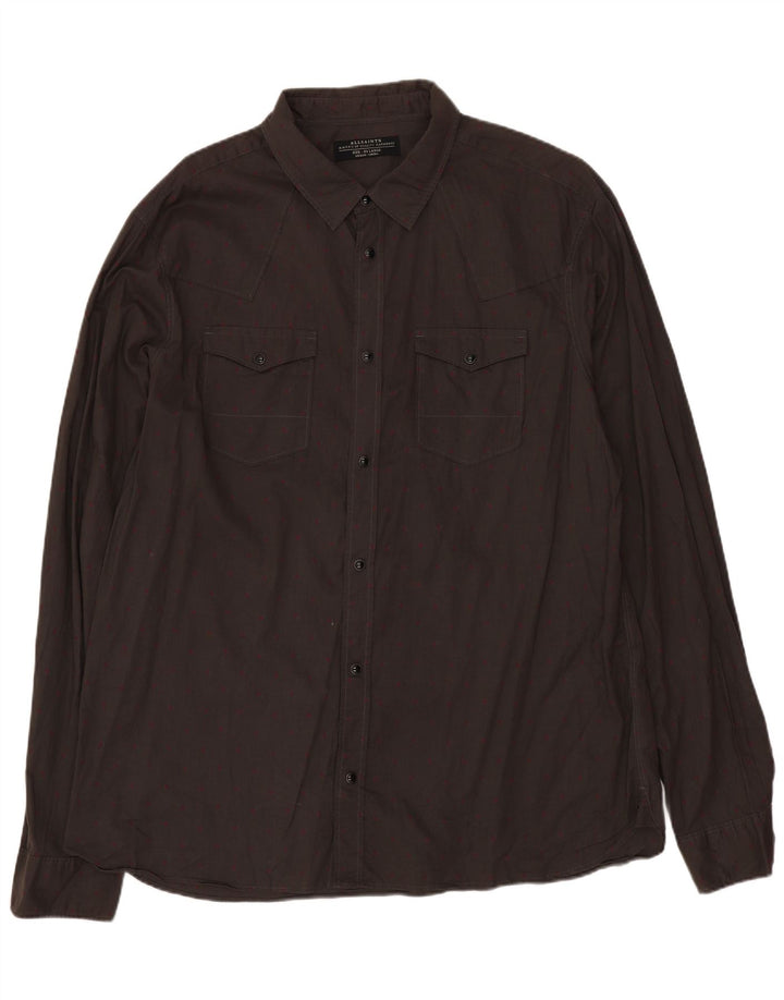 Chemise Homme All Saints 2XL Coton Taché Gris