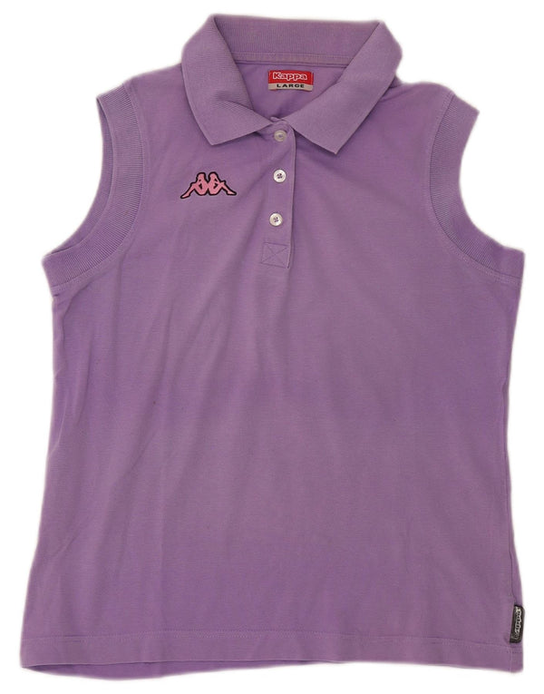 Kappa Polo sans manches pour femme UK 14 Large Violet
