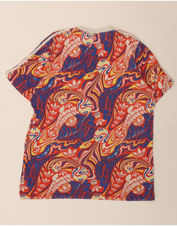 Adidas T-shirt graphique pour homme en coton multicolore moyen