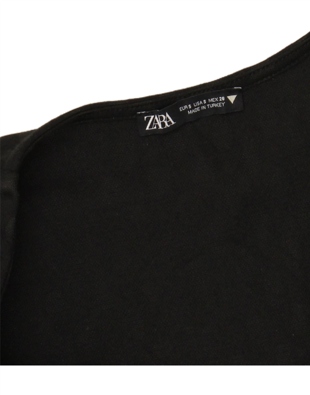 ZARA Womens A-Line Dress UK 10 Small Black Spotted Polyester