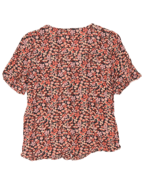 Fat Face Chemisier à manches courtes pour femme UK 8 Petit motif floral multicolore