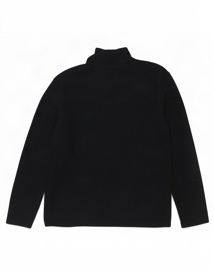 Ben Sherman Pull à col zippé pour homme en coton bleu marine Taille L