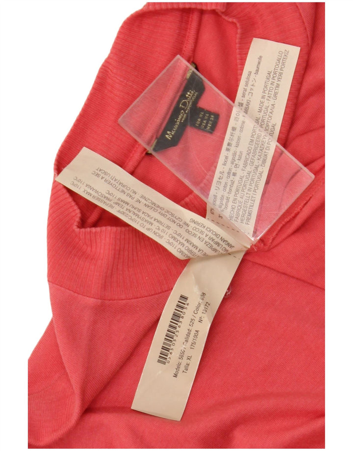 Massimo Dutti Haut Femme Manches Longues UK 18 XL Rose Lyocell