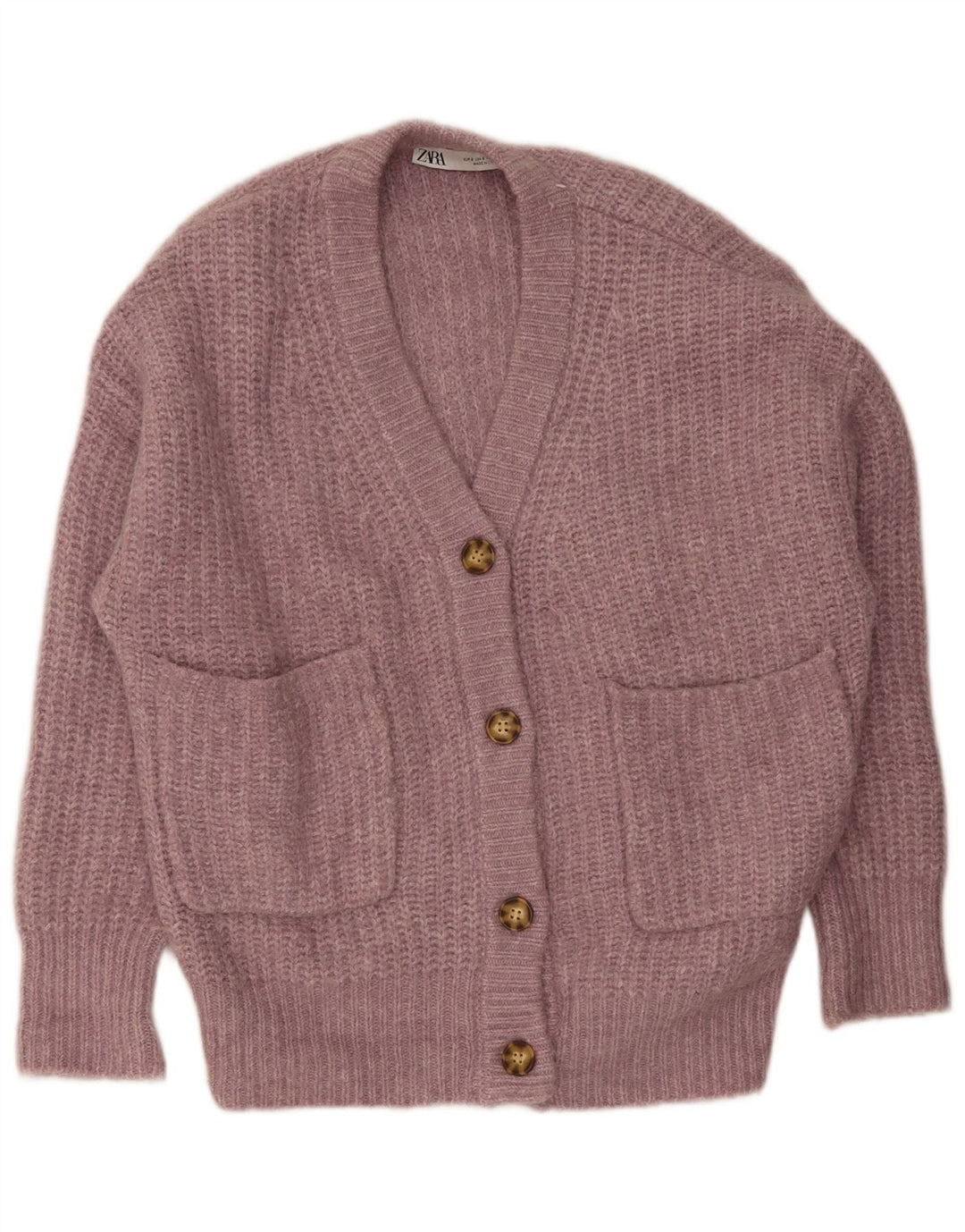 Zara Cardigan surdimensionné pour femme UK 10 Petit Rose