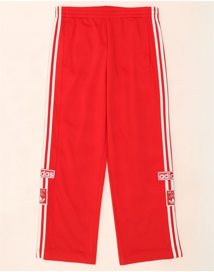 Pantalon de survêtement graphique Adidas pour homme en polyester rouge moyen