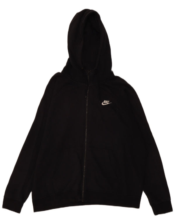 Nike Pull à capuche zippé surdimensionné pour femme UK 18 XL Coton noir