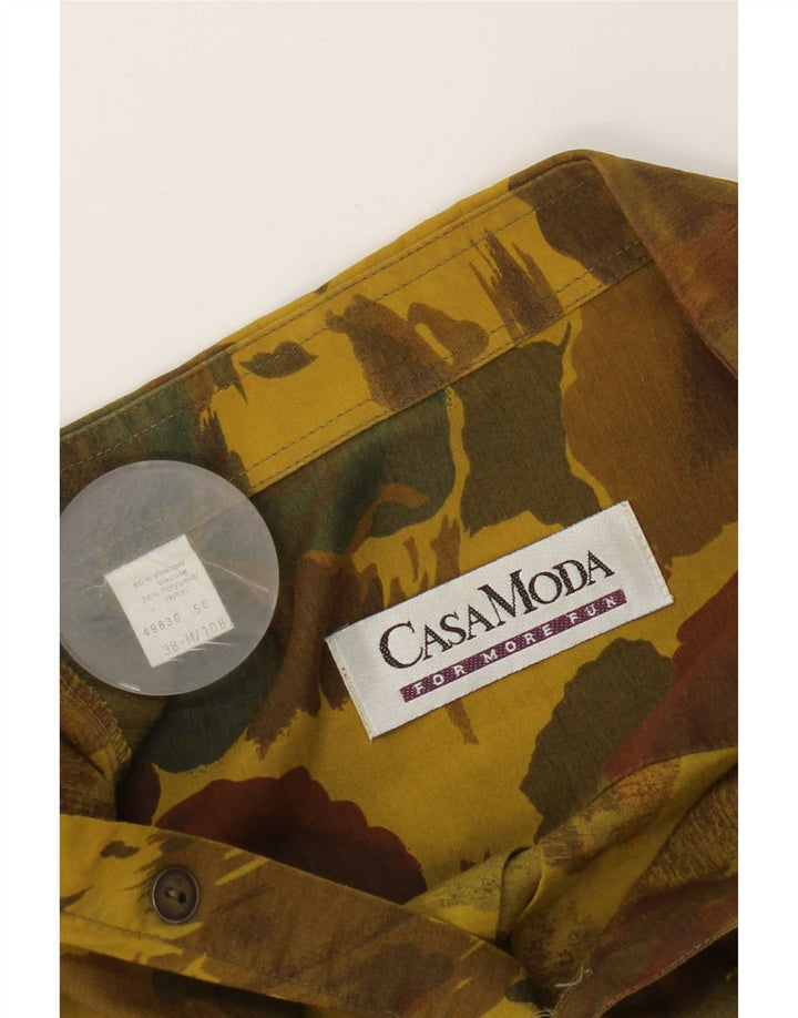 Casa Moda Chemise Homme Taille 38 Viscose Florale Vert Moyen