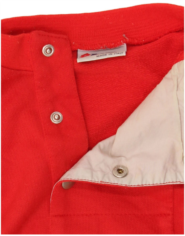 Lotto Pull à col boutonné pour homme Petit rouge en coton color block