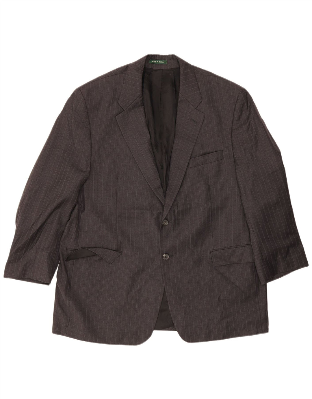 Ralph Lauren Veste blazer à 2 boutons pour homme UK 46 2XL Laine à fines rayures gris