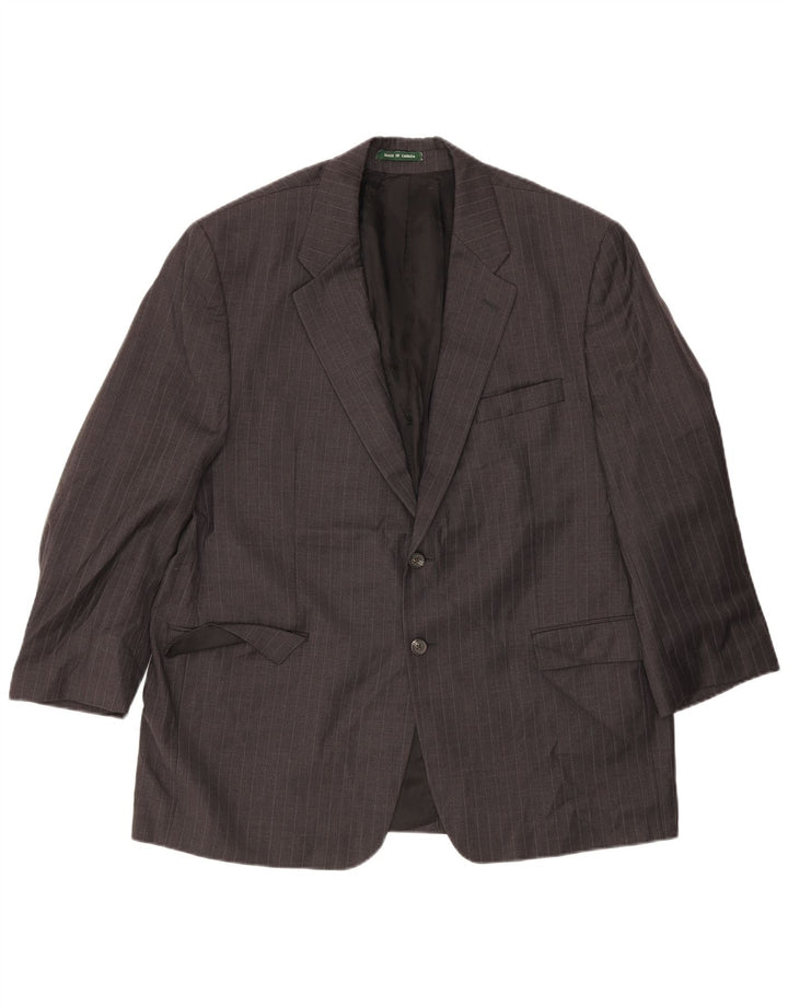 Ralph Lauren Veste blazer à 2 boutons pour homme UK 46 2XL Laine à fines rayures gris