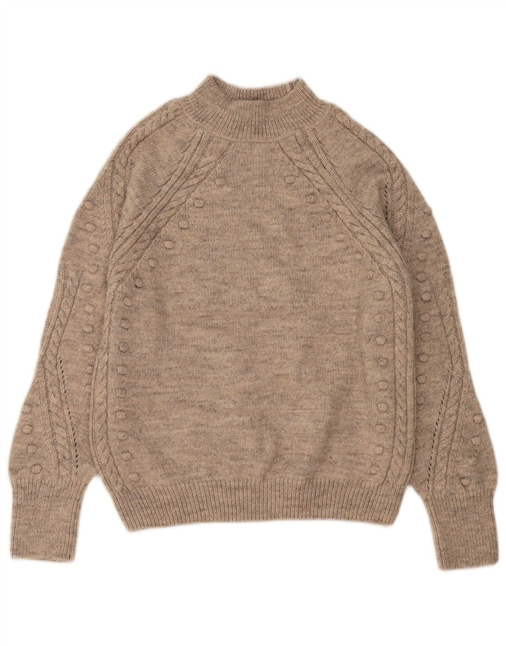 Marks & Spencer Pull col roulé pour femme UK 10 Small Beige