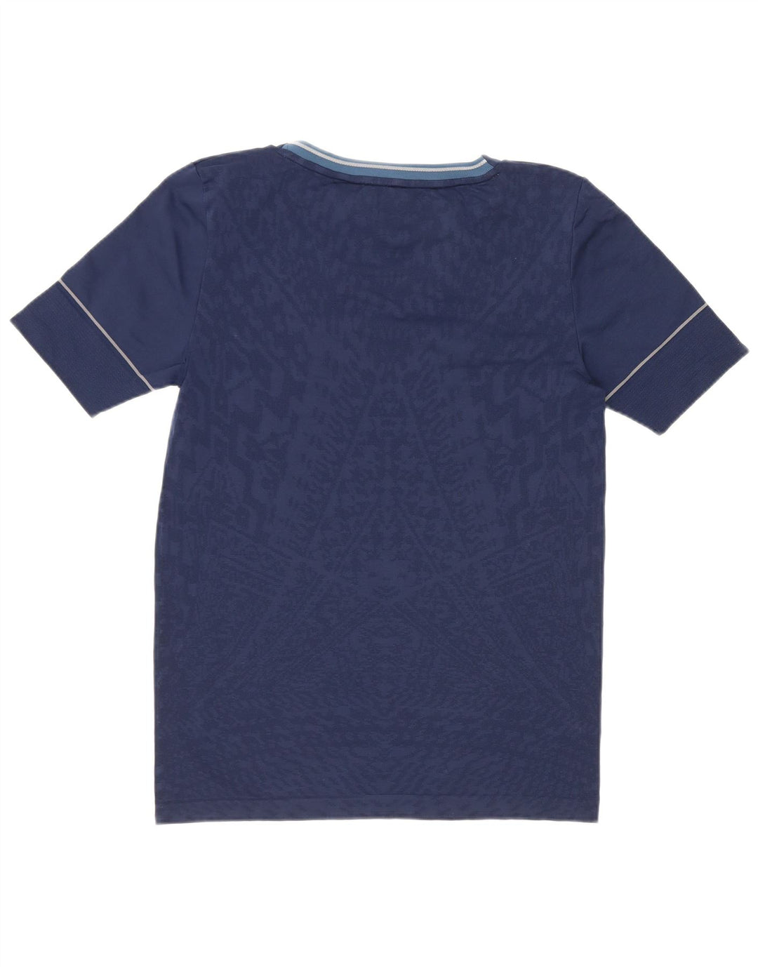 Adidas Womens Running Abstract Pattern T-Shirt Top UK 8/10 Petit Bleu Marine