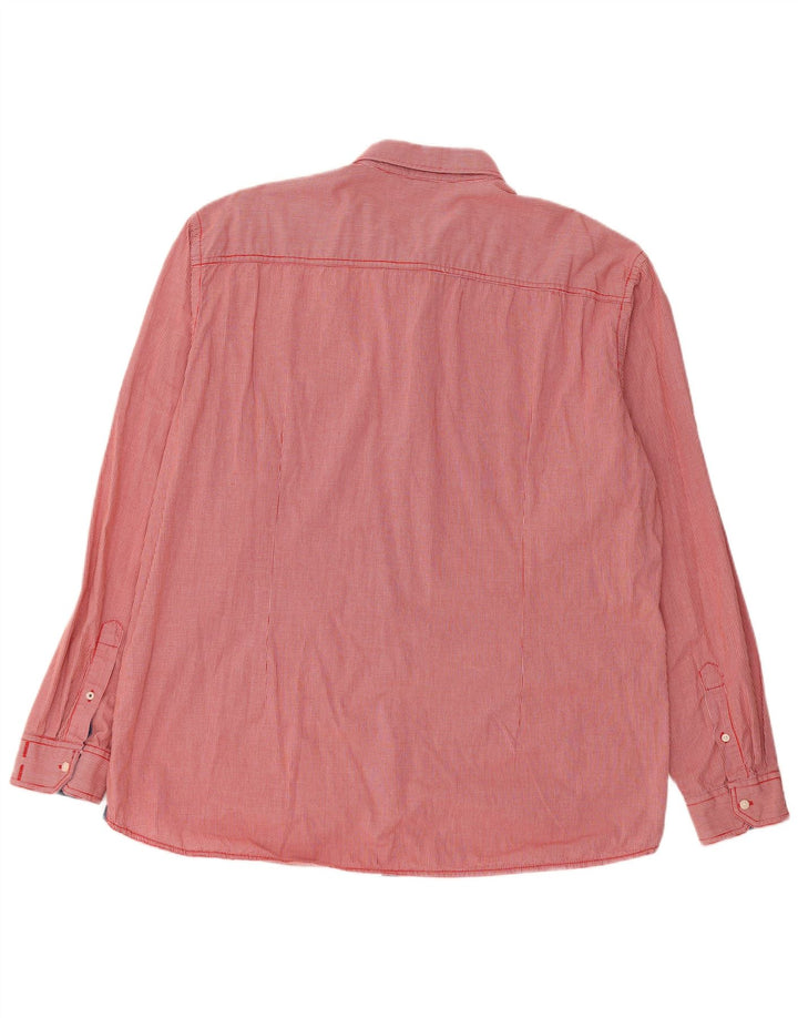 S.Oliver Chemise cintrée pour homme 2XL en coton vichy rouge