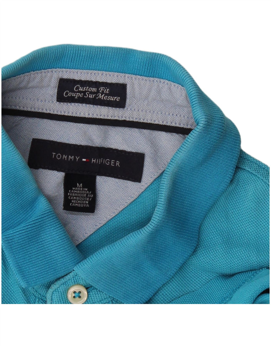 TOMMY HILFIGER Polo Custom Fit Homme Bleu Moyen