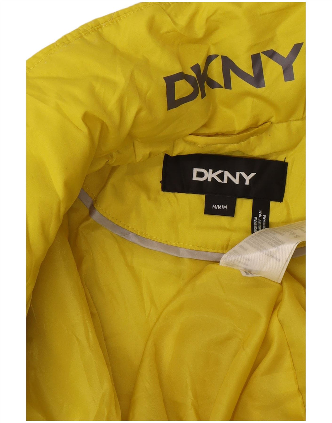 Dkny Veste matelassée pour femme UK 12 Medium Jaune Polyester Moderne