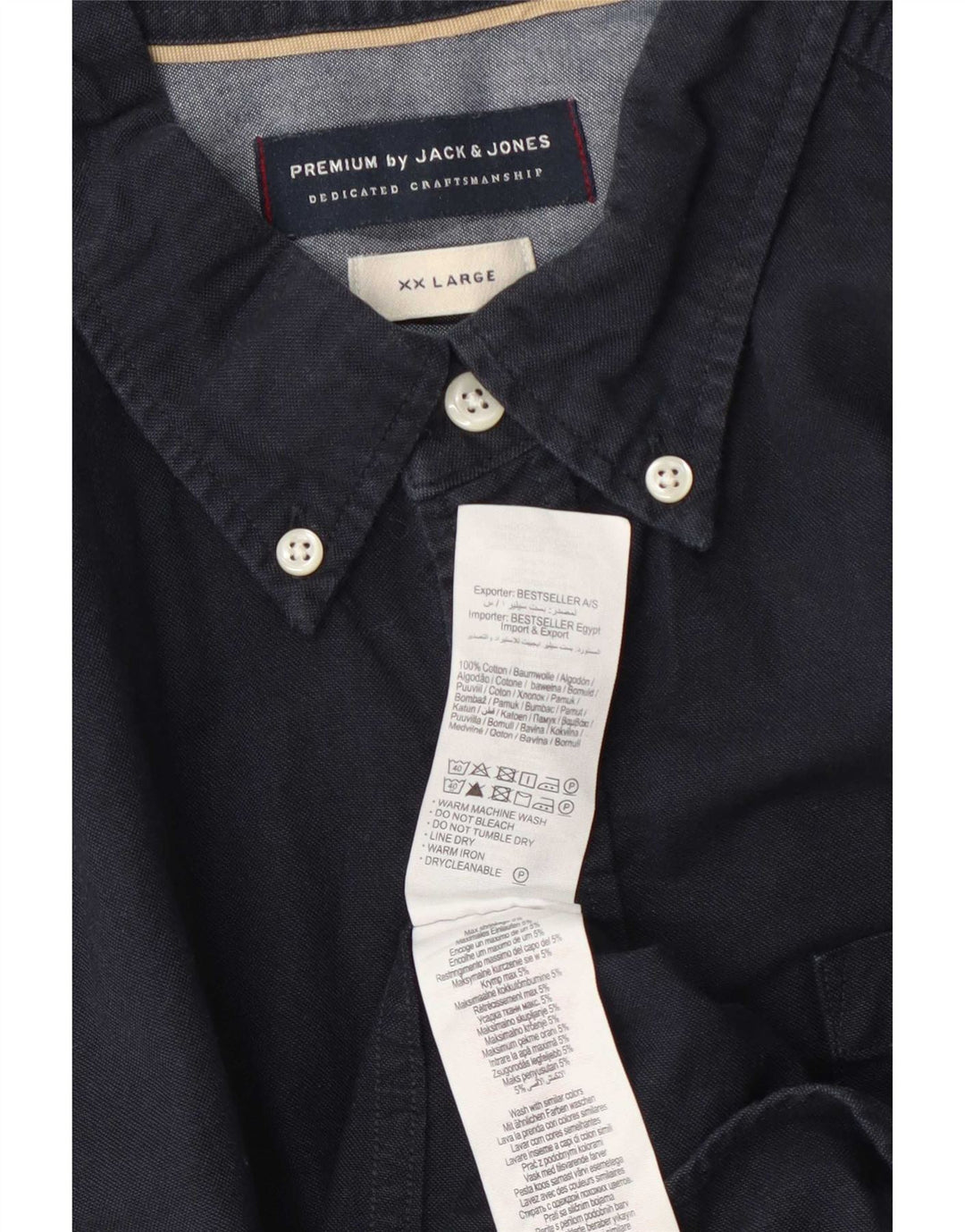 Jack & Jones Chemise Homme 2XL Bleu Marine Coton