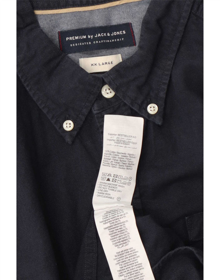 Jack & Jones Chemise Homme 2XL Bleu Marine Coton
