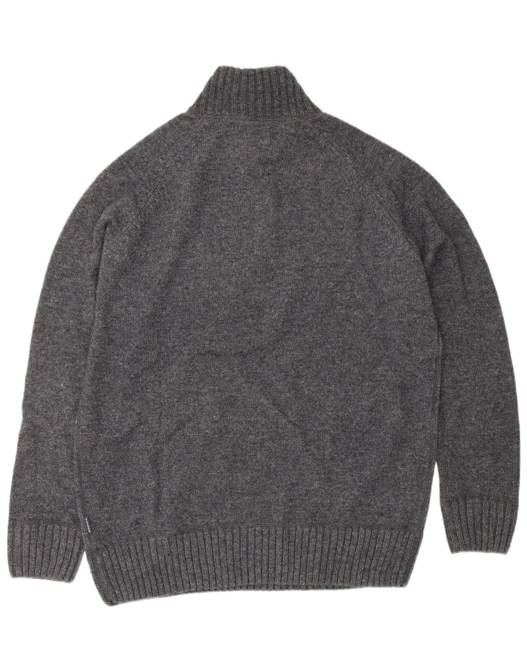 Howick Pull à col zippé pour homme en laine grise