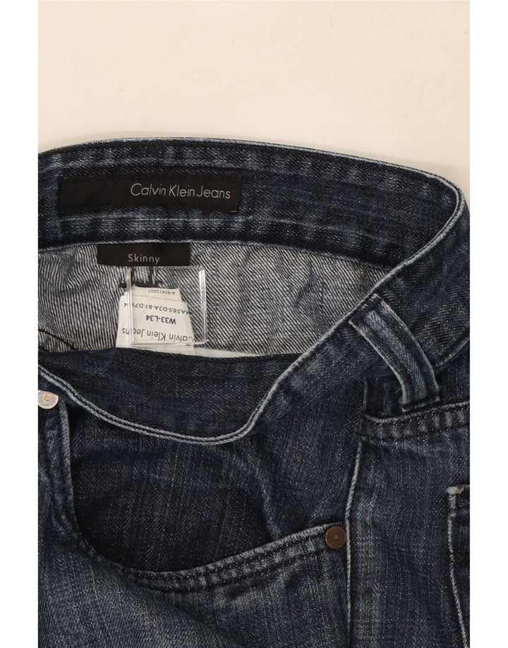 CALVIN KLEIN Femme Jean Skinny Court W33 L26 Bleu