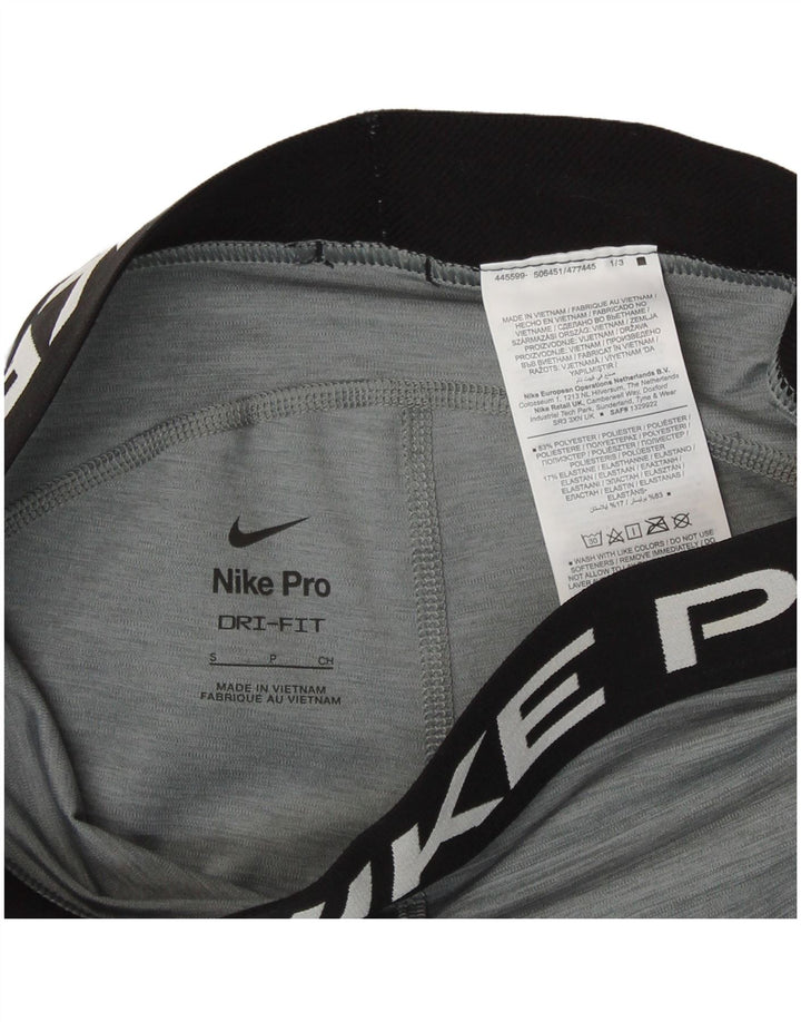 NIKE Short de sport Dri Fit Graphic pour femme UK 10 Petit Gris Polyester