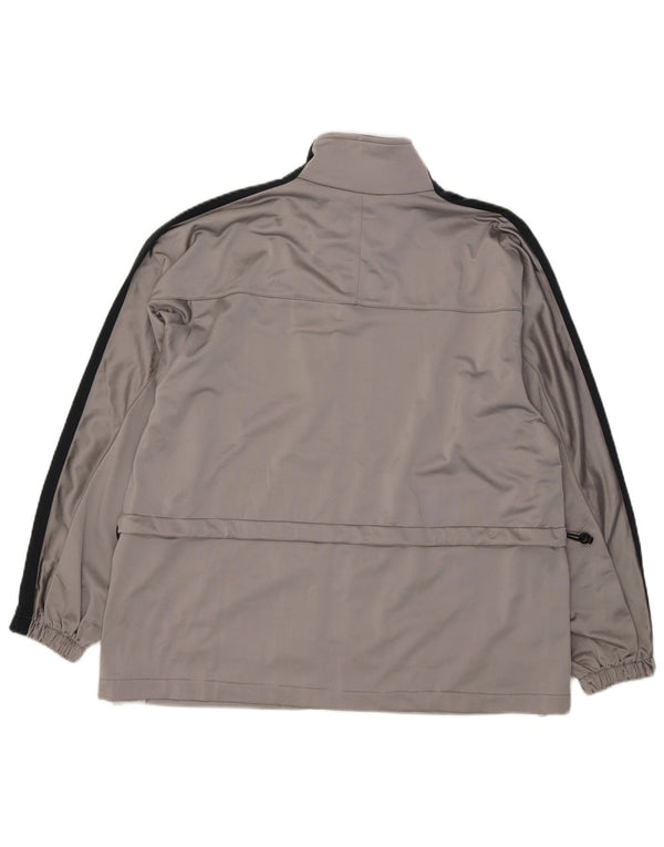 Diadora Veste de survêtement surdimensionnée pour femme UK 14 Large Gris Colorblock