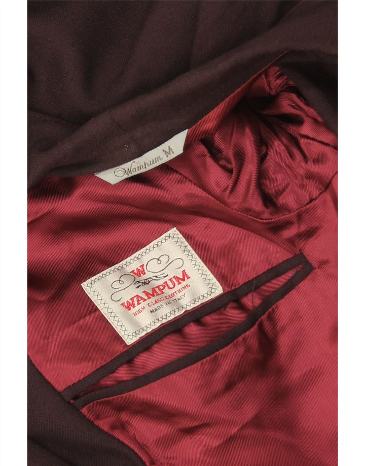 Wampum Veste blazer à 2 boutons pour homme UK 38 Viscose bordeaux moyen
