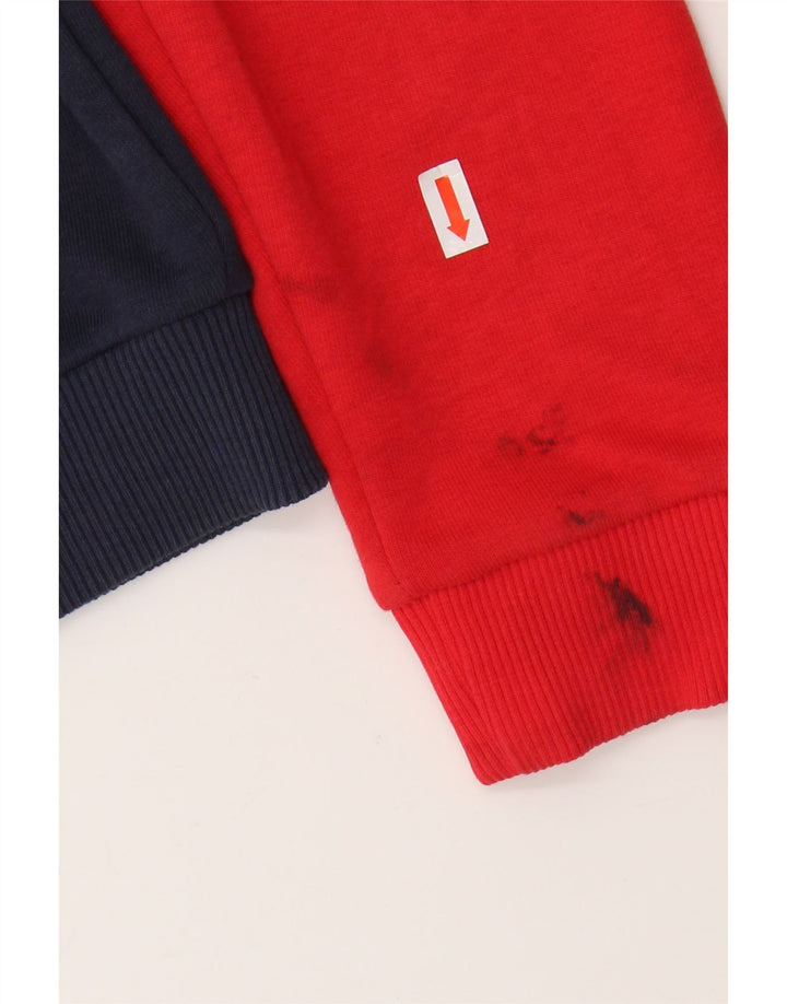 FILA Pull à capuche graphique pour femme UK 10 Small Multicolore Colourblock