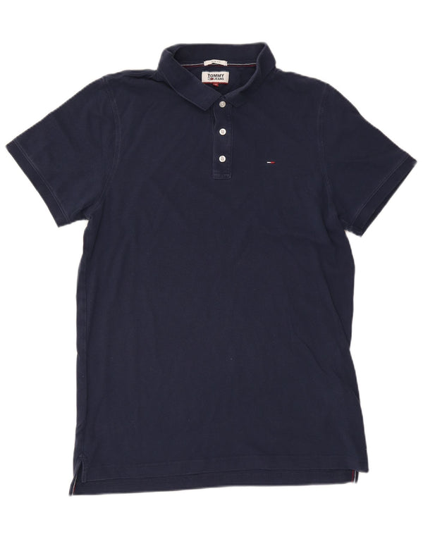 Tommy Hilfiger Polo coupe slim pour homme 2XL en coton bleu marine