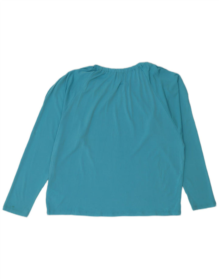 MICHAEL KORS Chemisier à manches longues pour femme UK 18 XL Bleu Polyester