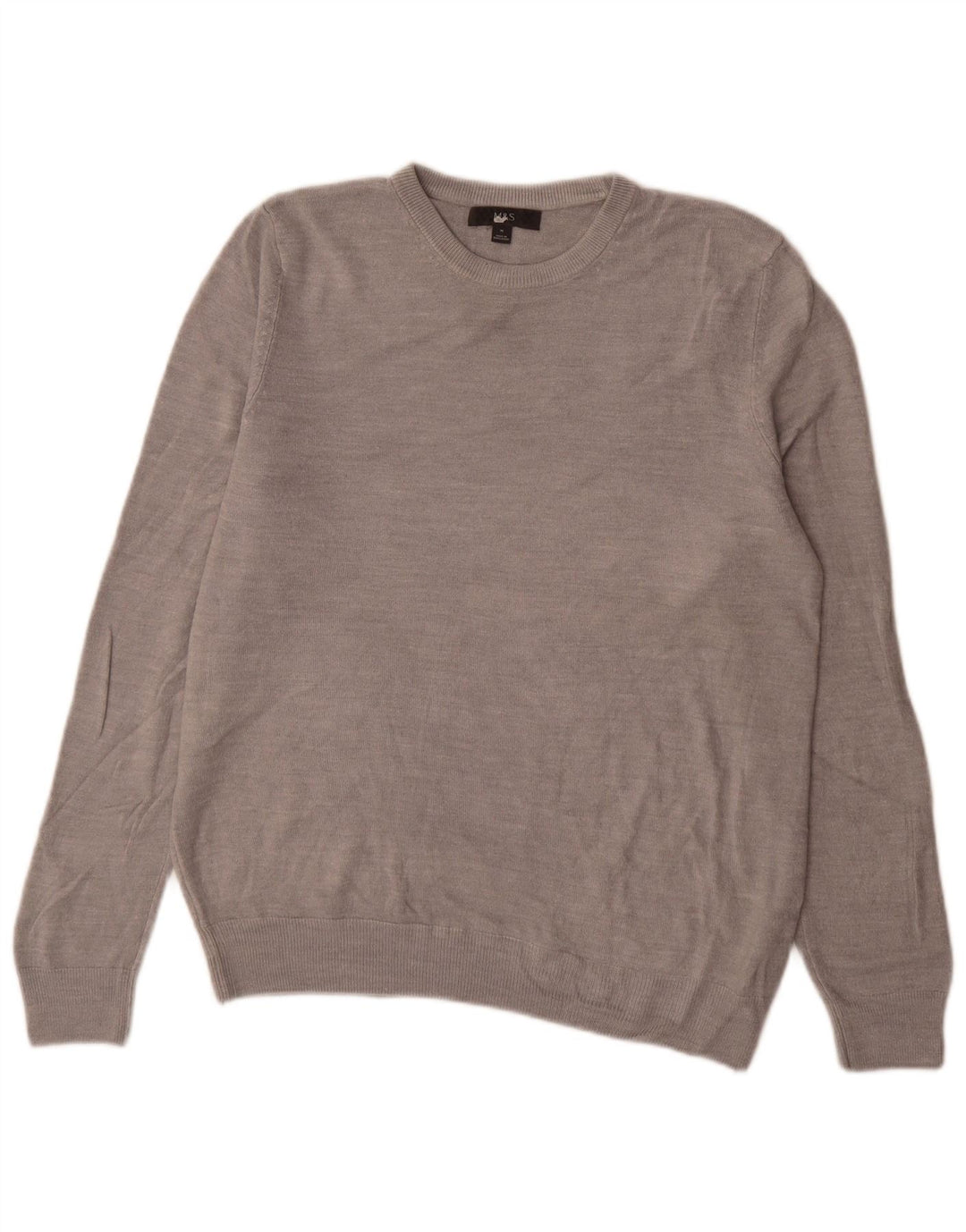 Marks & Spencer Pull Col Ras du Cou Homme Gris Moyen Acrylique