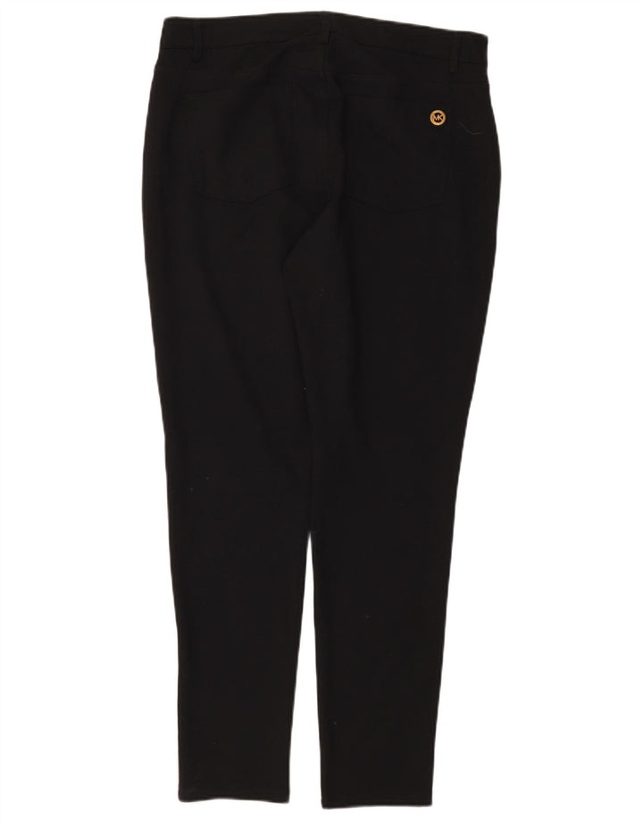 MICHAEL KORS Pantalon décontracté slim pour femme US 12 Large W32 L30 Noir