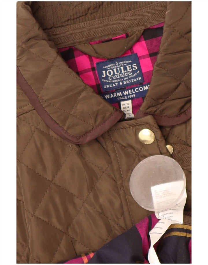 JOULES Gilet matelassé pour femme UK 12 Marron moyen Polyester