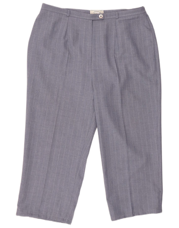 ST. BERNARD Pantalon court taille haute pour femme UK 20 2XL W34 L24 Bleu