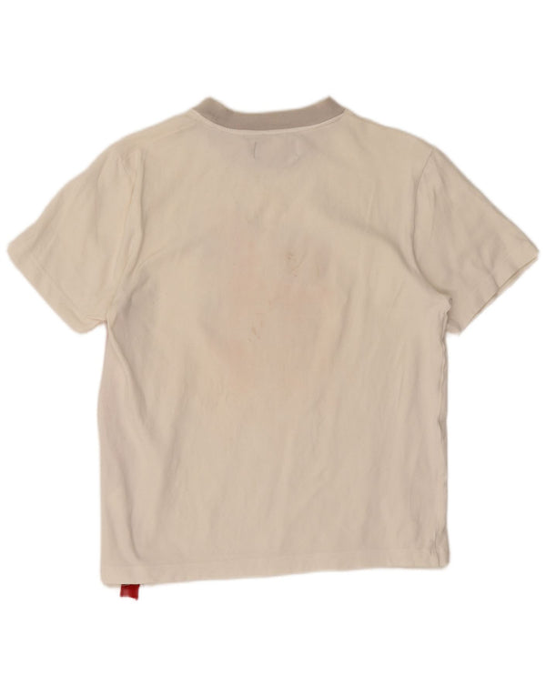 Wrangler T-shirt graphique pour femme UK 12 en coton color block blanc moyen