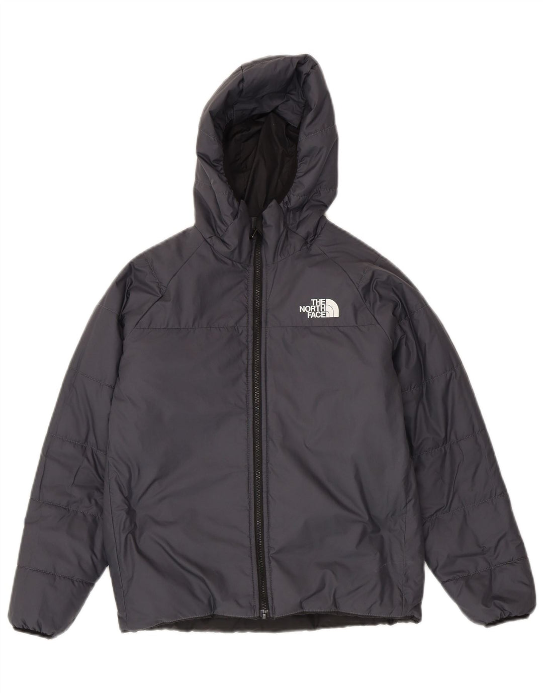 The North Face Veste matelassée réversible à capuche pour garçon 11-12 ans Gris