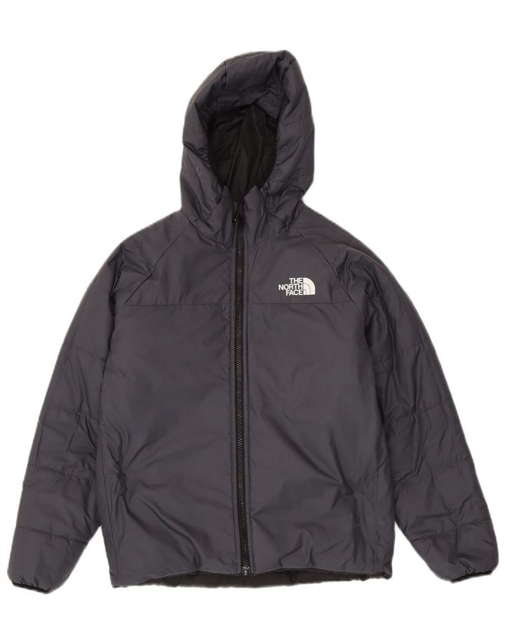 The North Face Veste matelassée réversible à capuche pour garçon 11-12 ans Gris
