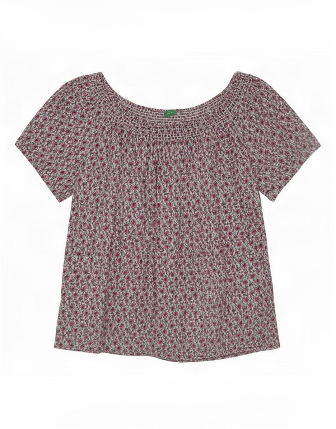 Benetton Chemisier Top UK 46 Large Multicolore Floral pour Femme