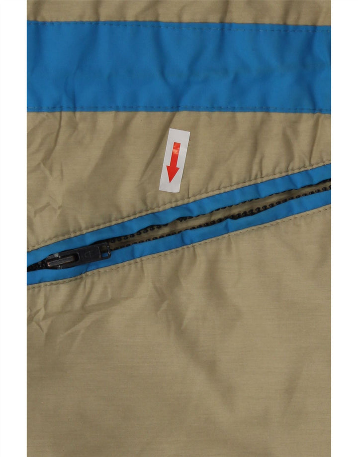 veste rembourrée à capuche vintage pour hommes UK 38 Polyester colorblock bleu moyen