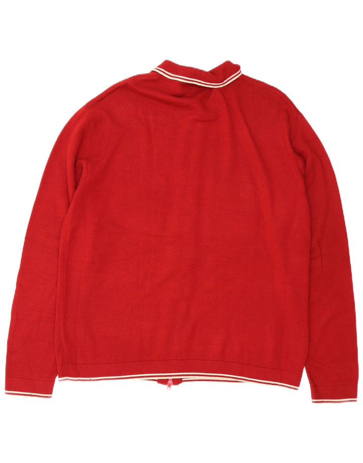 French Connection Cardigan Pull XL Homme Rouge Laine