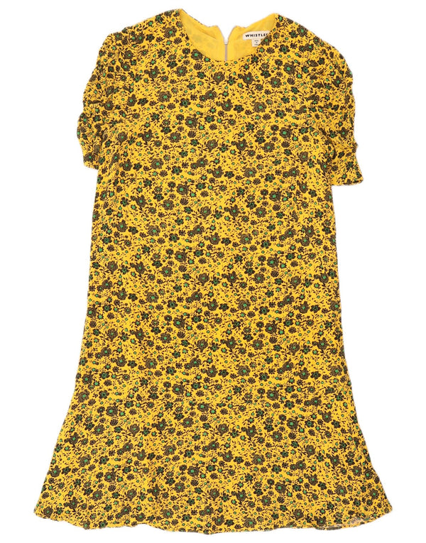 Whistle Robe trapèze pour femme UK 8 Petit motif floral jaune
