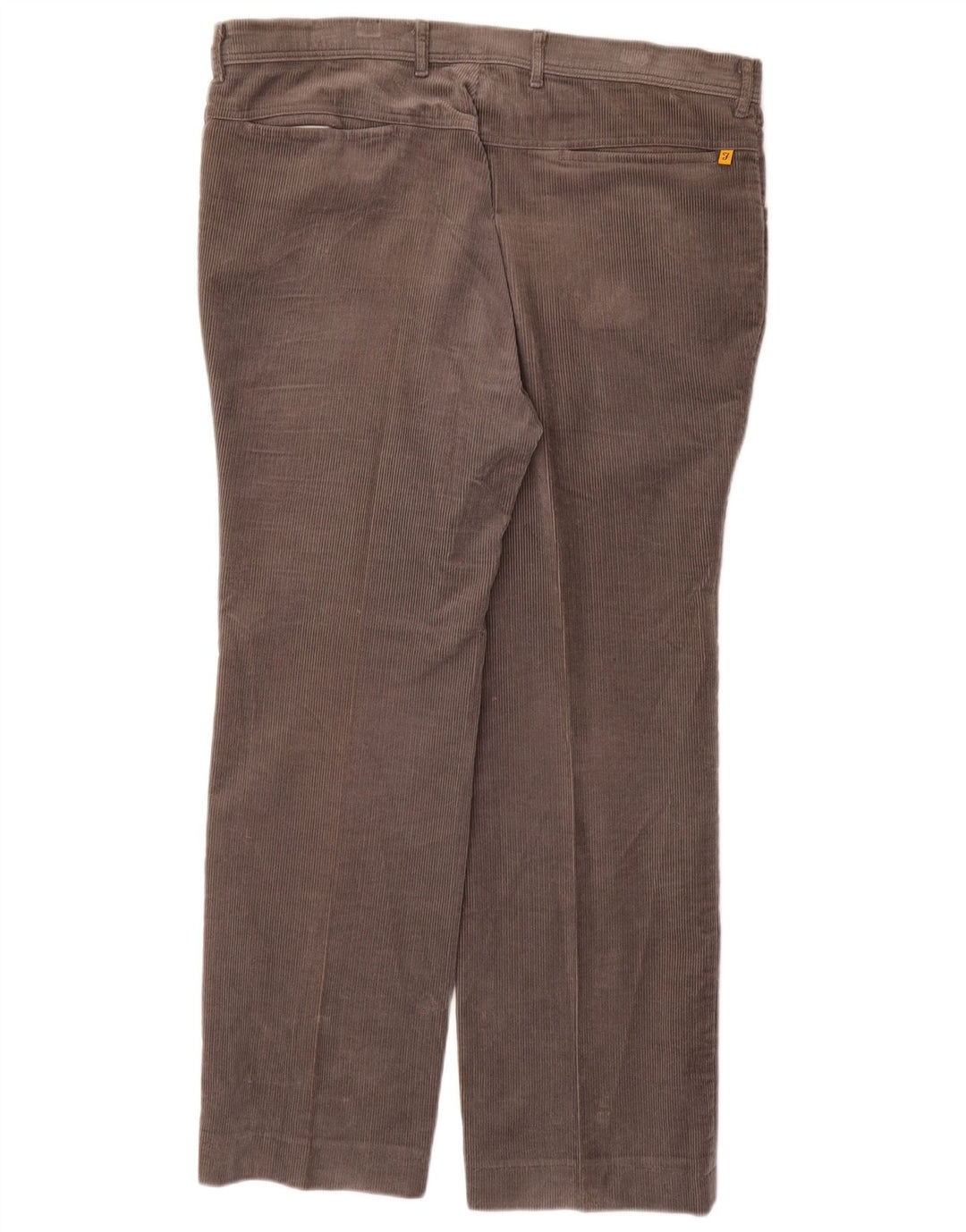 Farah Pantalon droit en velours côtelé pour homme W38 L29 Gris Coton