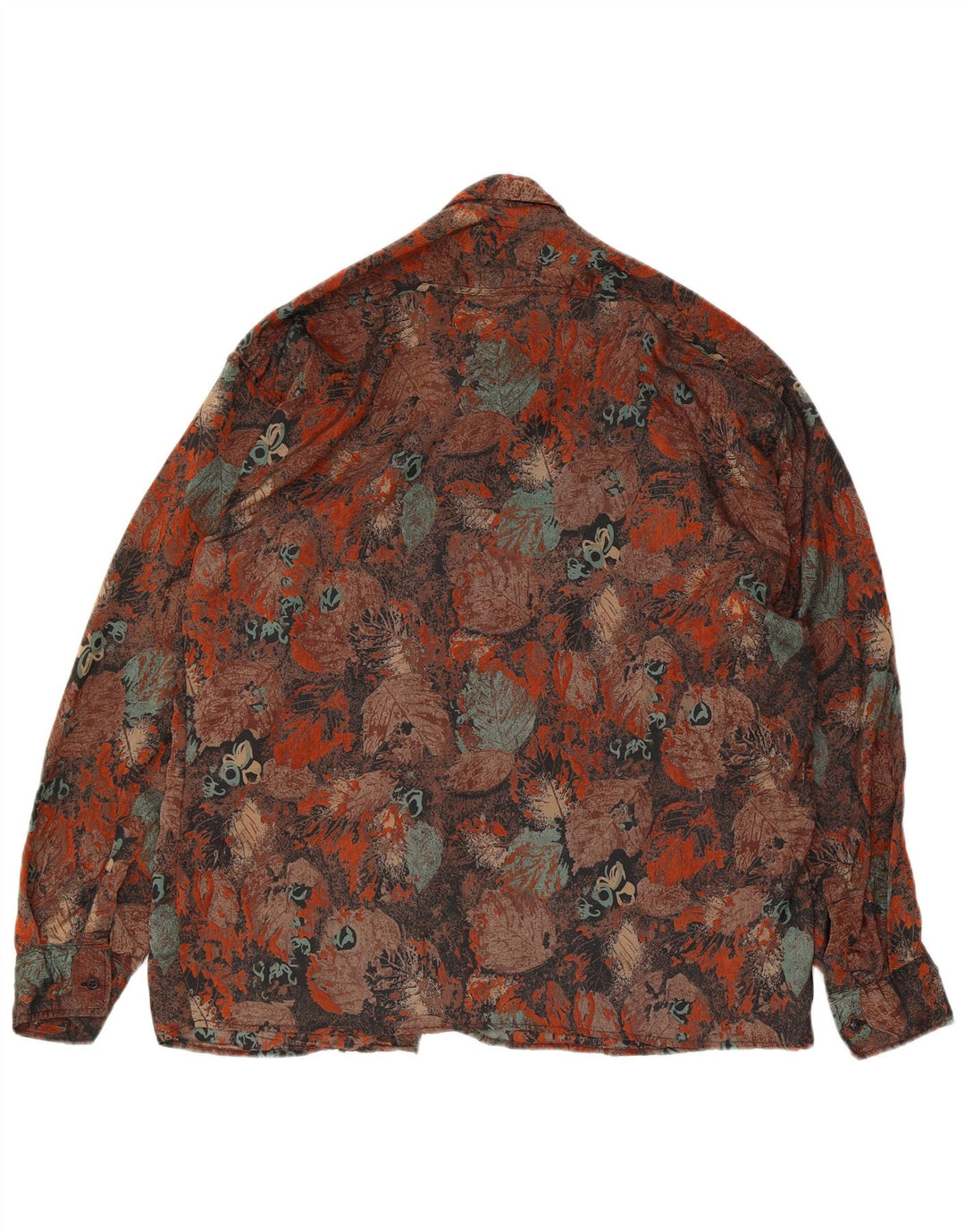 Alia Chemise coupe classique à motif abstrait pour hommes, grand marron