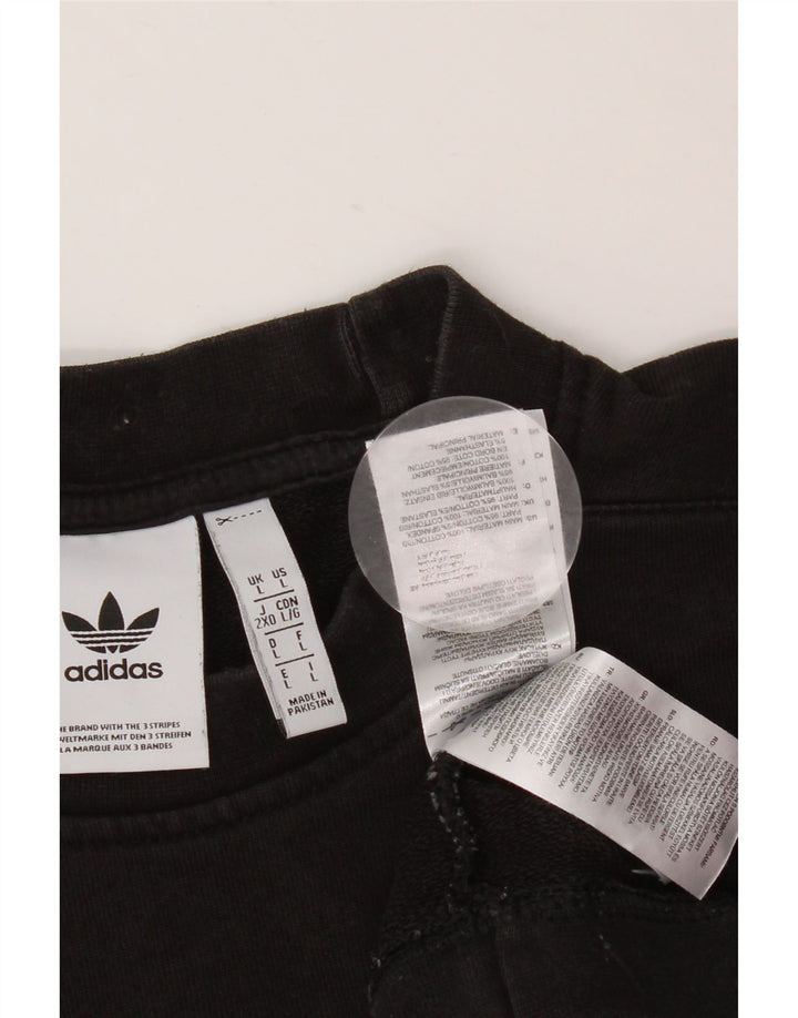 ADIDAS Sweat-shirt pour hommes Grand coton noir