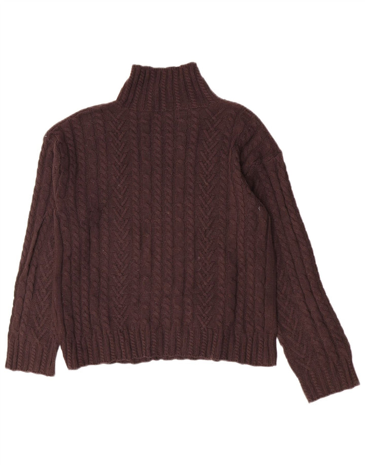 Marks & Spencer Pull surdimensionné à col roulé pour femme UK 6 XS Marron